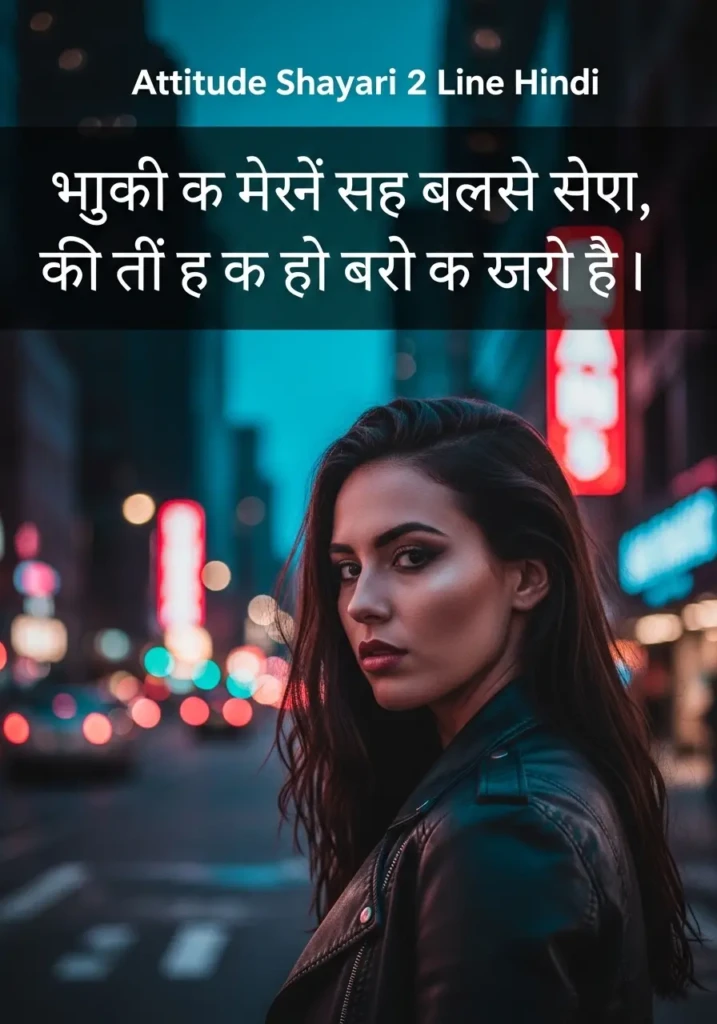 Attitude Shayari 2 Line Hindi