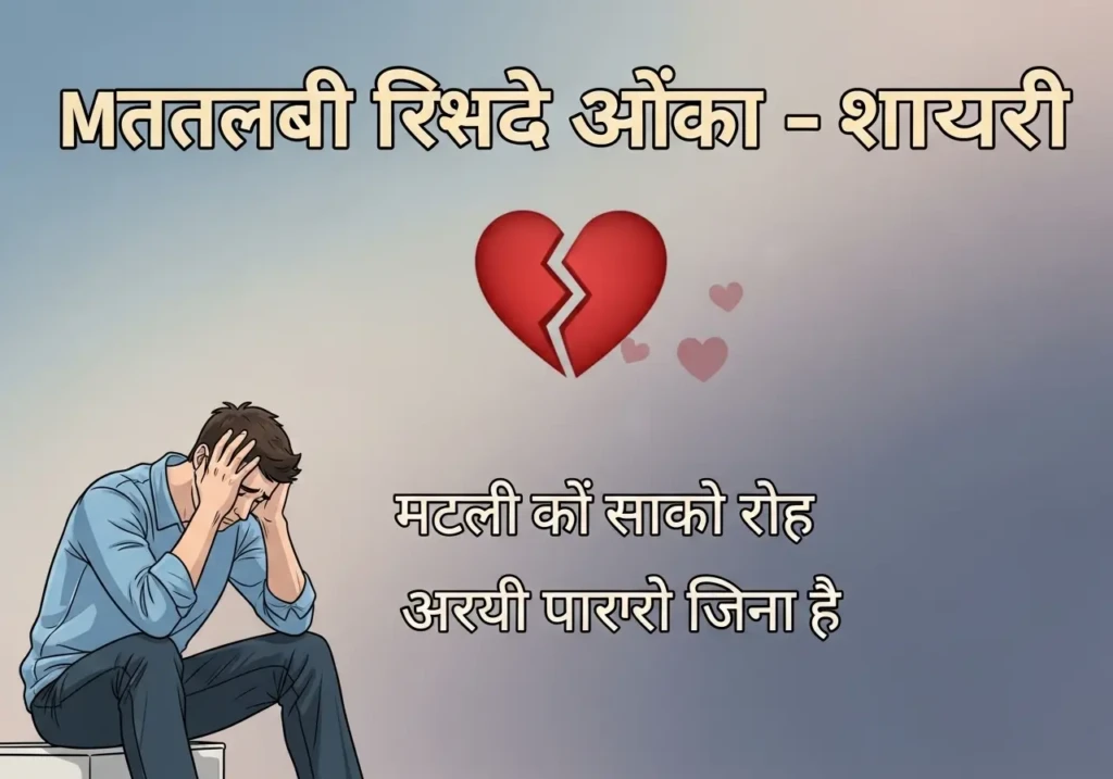 Matlabi Rishte Dhoka Shayari – धोखा शायरी